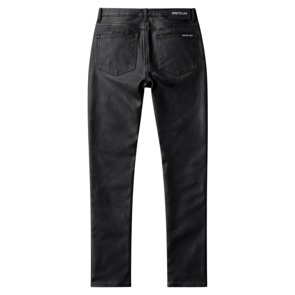 Wax Denim Tapered Jeans