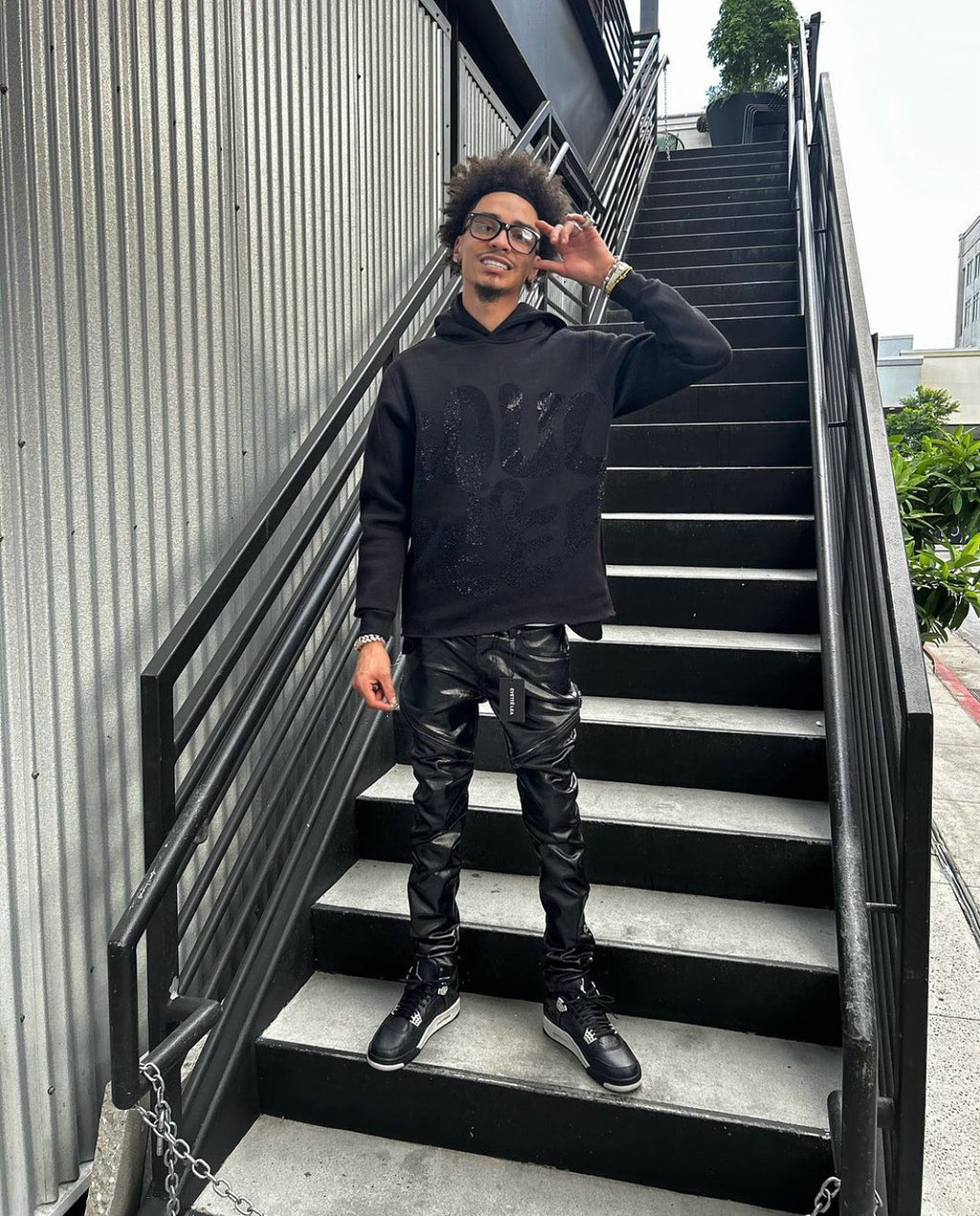 Wax Denim Tapered Jeans