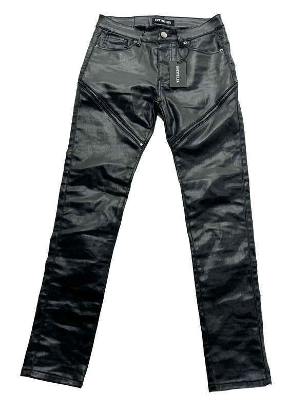 Wax Denim Tapered Jeans