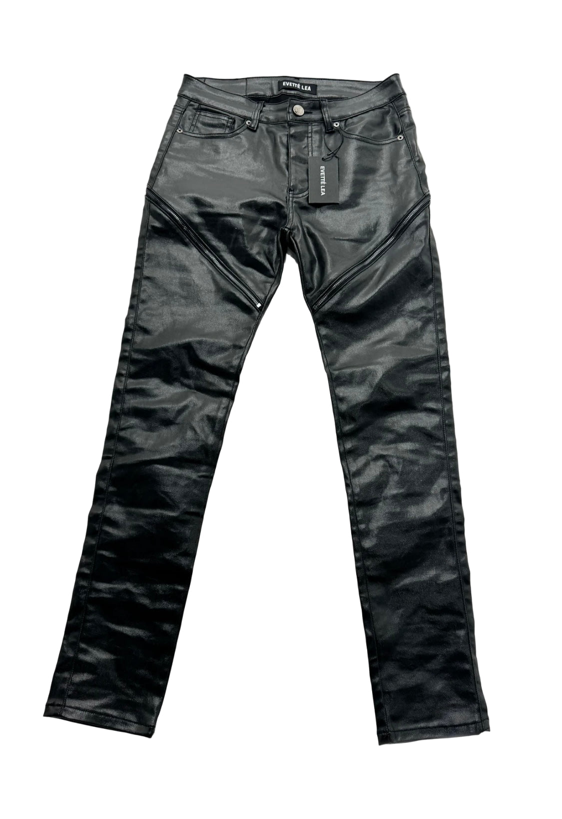 Wax Denim Tapered Jeans